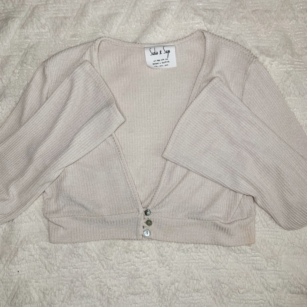 OOTDFash Deep V Cropped Cardigan
